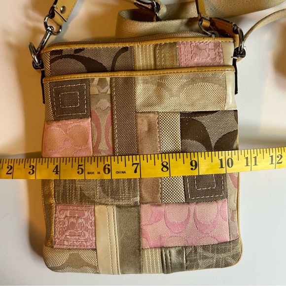 Vintage Limited Edition | Coach | Patchwork Monogram Crossbody Bag | Pink/Tan - Picture 9 of 9
